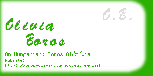 olivia boros business card